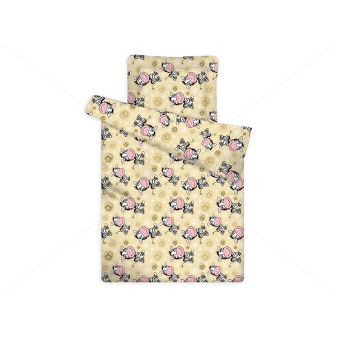 Pitypang Gyerek paplan és párna garnitúra, sárga zebrás