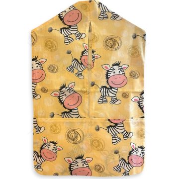 Óvodai ruhazsák, ovis zsák, bölcsis zsák, sárga, zebra