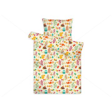   Pitypang Gyerek paplan és párna garnitúra, sárga erdei állatok