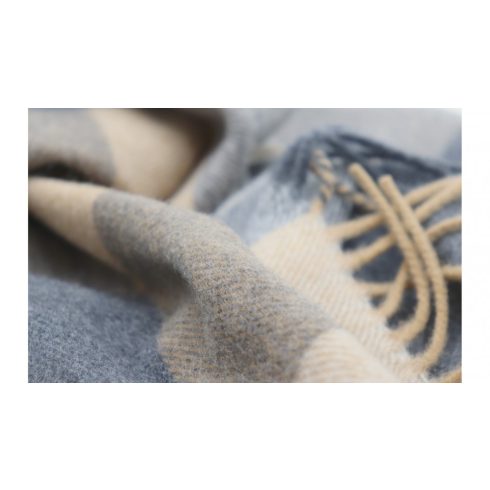 Biederlack QUITO BEIGE gyapjú pléd, 130x170 cm