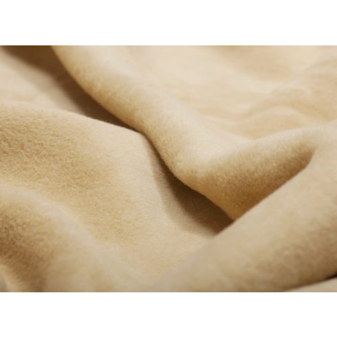 Biederlack BEIGE egyszínű pamut pléd, 150x200 cm