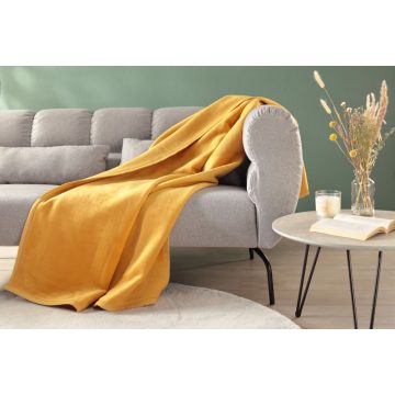 Biederlack ANTIQUE egyszínű pamut pléd, 150x200 cm