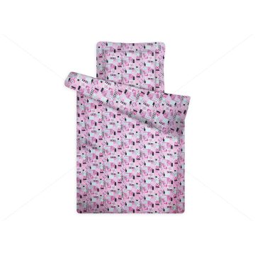   Pitypang Gyerek paplan és párna garnitúra, rózsaszín lepkés