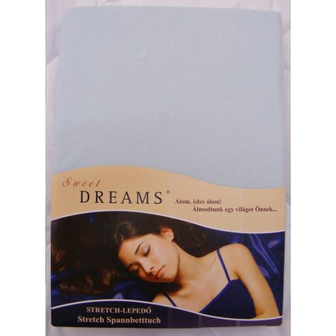 Sweet Dreams jersey gumis lepedő hellblau 140/160x200 cm