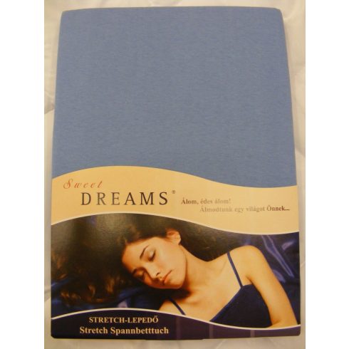 Sweet Dreams jersey gumis lepedő blau 140/160x200 cm