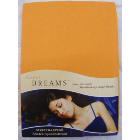 Sweet Dreams jersey gumis lepedő orange 140/160x200 cm