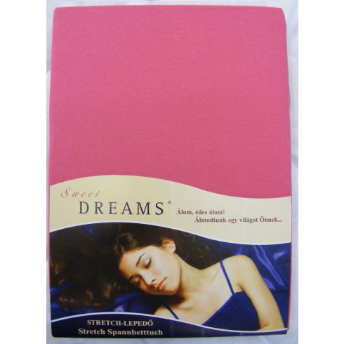 Sweet Dreams jersey gumis lepedő pink 180/200x200 cm