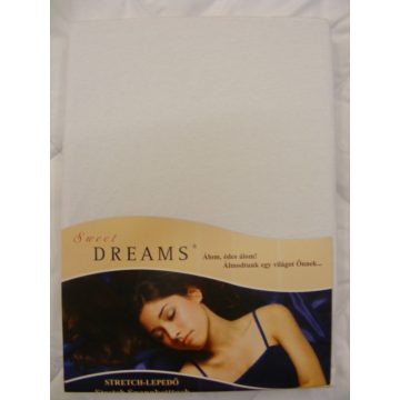 Sweet Dreams jersey gumis lepedő weiss 180/200x220 cm