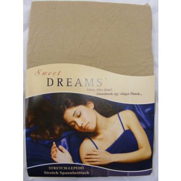 Sweet Dreams jersey gumis lepedő sand 180/200x220 cm