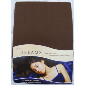 Sweet Dreams jersey gumis lepedő nougat 90/100x200 cm