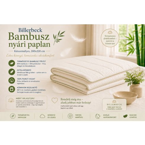 Billerbeck Bambusz Light nyári paplan, 200x220 cm