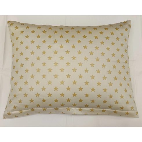 Billerbeck Bianka kispárna huzat,  csillag bézs-arany