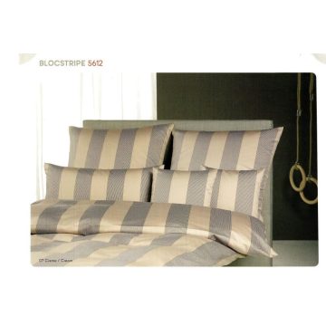 Elegante Blocstripe ágyneműhuzat, aranycsíkos