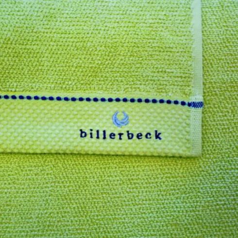 Billerbeck Limetta zöld frottir törölköző, kéztörlő, 30x50 cm