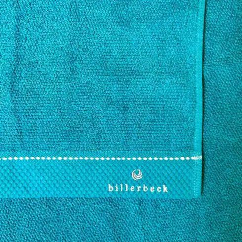 Billerbeck Zománc kék frottir törölköző, kéztörlő, 30x50 cm