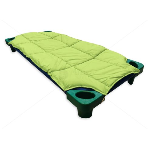 Steppelt lepedő óvodai fektetőre zöld, vastag