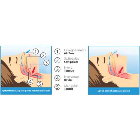 Qmed Horkolásgátló memóriahab párna