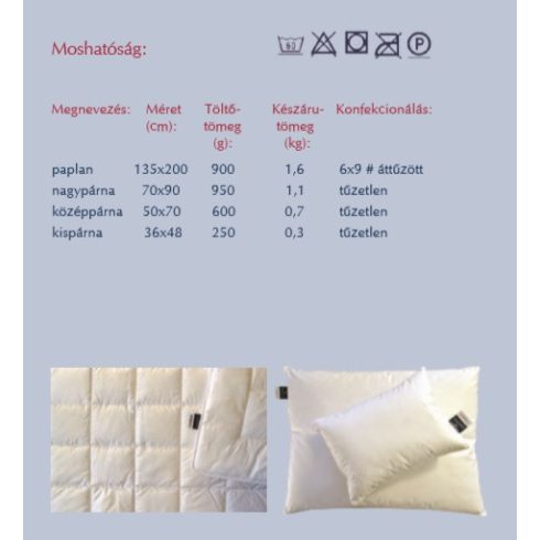 Ametiszt antiallergén középpárna 50x70 cm