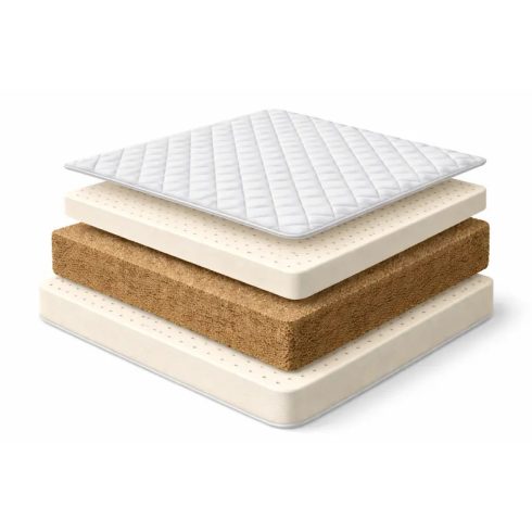 Bio Textima KÓKUSZ és LATEX matrac, három rétegű, 3L6K6L, 140x200 cm