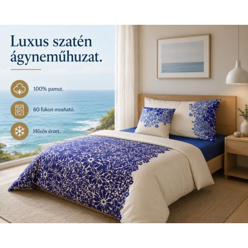 Róma luxus szatén, 3 részes pamut ágyneműhuzat garnitúra